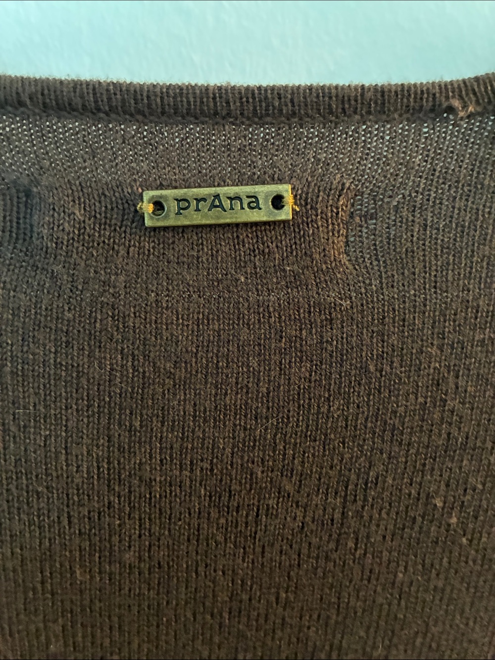 Prana Brown Fall midi Dress with Cream Fair Isle Accents Wool, Cashmere, Cotton - Picture 8 of 10